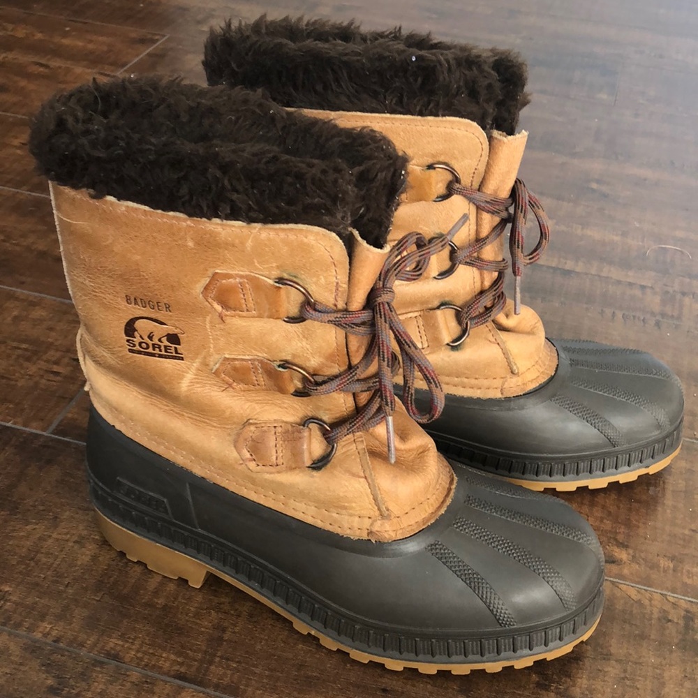 Sorel Badger Boots M6 W8 Winter Outdoors